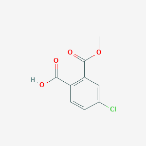 molecular formula C9H7ClO4 B13273395 4-Chloro-2-(methoxycarbonyl)benzoic acid 