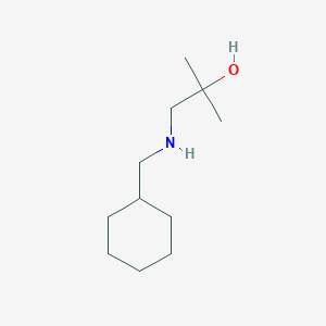 molecular formula C11H23NO B13273419 1-[(Cyclohexylmethyl)amino]-2-methylpropan-2-ol 