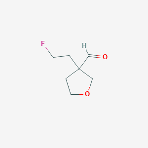 3-(2-Fluoroethyl)oxolane-3-carbaldehyde