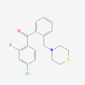 4-Chloro-2-fluoro-2'-thiomorpholinomethyl benzophenone