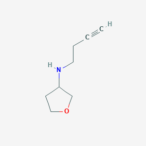 molecular formula C8H13NO B13273441 N-(but-3-yn-1-yl)oxolan-3-amine 