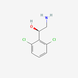 molecular formula C8H9Cl2NO B13273476 (1R)-2-Amino-1-(2,6-dichlorophenyl)ethan-1-ol 