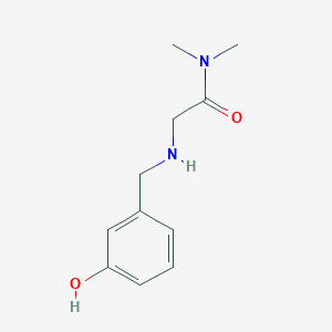 molecular formula C11H16N2O2 B13273481 2-{[(3-hydroxyphenyl)methyl]amino}-N,N-dimethylacetamide 