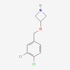 molecular formula C10H11Cl2NO B13273496 3-[(3,4-Dichlorophenyl)methoxy]azetidine CAS No. 615576-65-3