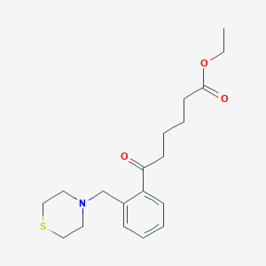 Ethyl 6-oxo-6-[2-(thiomorpholinomethyl)phenyl]hexanoate