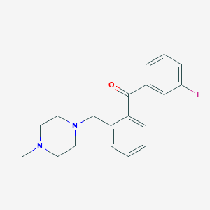 molecular formula C19H21FN2O B1327353 3'-氟-2-(4-甲基哌嗪甲基)二苯甲酮 CAS No. 898783-09-0