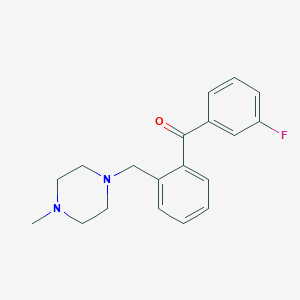 molecular formula C19H21FN2O B1327353 3'-Fluoro-2-(4-methylpiperazinomethyl) benzophenone CAS No. 898783-09-0