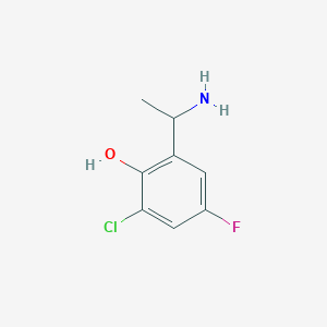 2-(1-Aminoethyl)-6-chloro-4-fluorophenol