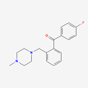 molecular formula C19H21FN2O B1327354 4'-Fluoro-2-(4-methylpiperazinomethyl) benzophenone CAS No. 898783-11-4