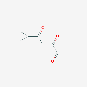 molecular formula C8H10O3 B13273548 1-Cyclopropylpentane-1,3,4-trione 