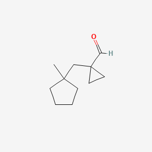 1-[(1-Methylcyclopentyl)methyl]cyclopropane-1-carbaldehyde