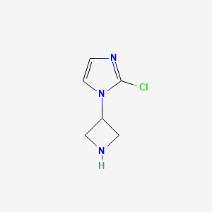 molecular formula C6H8ClN3 B13273574 1-(Azetidin-3-yl)-2-chloro-1H-imidazole 