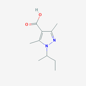 molecular formula C10H16N2O2 B13273576 1-(butan-2-yl)-3,5-dimethyl-1H-pyrazole-4-carboxylic acid 