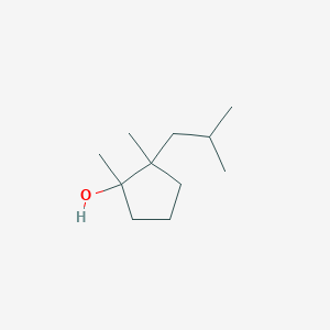 1,2-Dimethyl-2-(2-methylpropyl)cyclopentan-1-ol