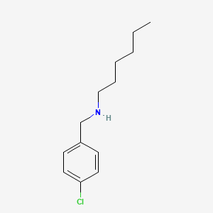 [(4-Chlorophenyl)methyl](hexyl)amine