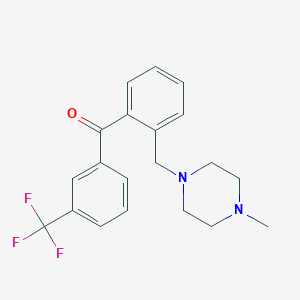 molecular formula C20H21F3N2O B1327359 2-(4-甲基哌嗪甲基)-3'-三氟甲基苯甲酮 CAS No. 898783-37-4