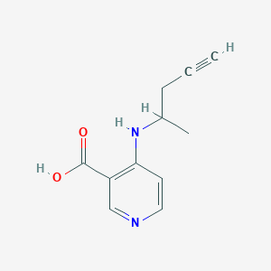 molecular formula C11H12N2O2 B13273607 4-[(Pent-4-yn-2-yl)amino]pyridine-3-carboxylic acid 