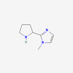 molecular formula C8H13N3 B13273612 1-methyl-2-(pyrrolidin-2-yl)-1H-imidazole 