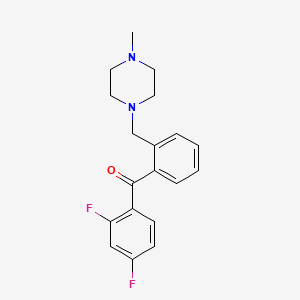 molecular formula C19H20F2N2O B1327364 2,4-Difluoro-2'-(4-methylpiperazinomethyl) benzophenone CAS No. 898762-45-3