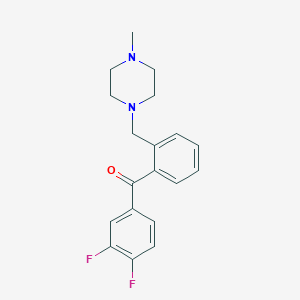 molecular formula C19H20F2N2O B1327365 3,4-Difluoro-2'-(4-methylpiperazinomethyl) benzophenone CAS No. 898762-48-6