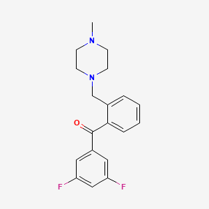 molecular formula C19H20F2N2O B1327366 3,5-Difluoro-2'-(4-methylpiperazinomethyl) benzophenone CAS No. 898762-51-1