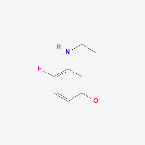 molecular formula C10H14FNO B13273665 2-fluoro-5-methoxy-N-(propan-2-yl)aniline 