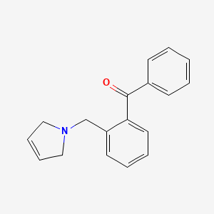molecular formula C18H17NO B1327372 2-(3-Pyrrolinomethyl)benzophenone CAS No. 898762-77-1