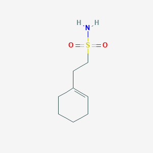 molecular formula C8H15NO2S B13273720 2-(Cyclohex-1-en-1-yl)ethane-1-sulfonamide 