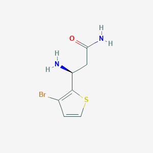 (3S)-3-Amino-3-(3-bromothiophen-2-yl)propanamide