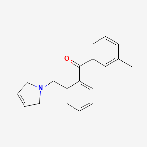 molecular formula C19H19NO B1327373 3'-甲基-2-(3-吡咯甲基)苯甲酮 CAS No. 898762-81-7