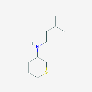 molecular formula C10H21NS B13273731 N-(3-methylbutyl)thian-3-amine 