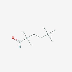 molecular formula C10H20O B13273764 2,2,5,5-Tetramethylhexanal 