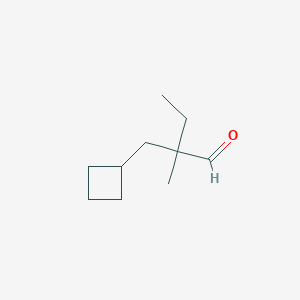 molecular formula C10H18O B13273768 2-(Cyclobutylmethyl)-2-methylbutanal 