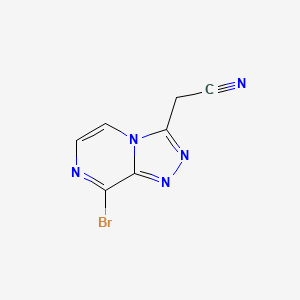 2-{8-Bromo-[1,2,4]triazolo[4,3-a]pyrazin-3-yl}acetonitrile