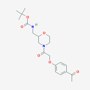 tert-Butyl N-({4-[2-(4-acetylphenoxy)acetyl]morpholin-2-yl}methyl)carbamate