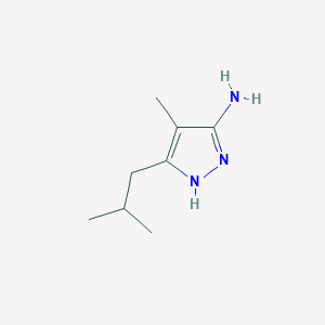 4-Methyl-3-(2-methylpropyl)-1H-pyrazol-5-amine