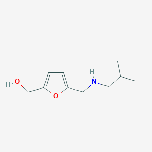 molecular formula C10H17NO2 B13273824 (5-{[(2-Methylpropyl)amino]methyl}furan-2-yl)methanol 