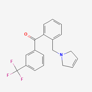 molecular formula C19H16F3NO B1327384 (2-((2,5-二氢-1H-吡咯-1-基)甲基)苯基)(3-(三氟甲基)苯基)甲酮 CAS No. 898763-56-9