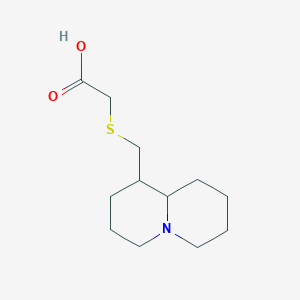 molecular formula C12H21NO2S B13273847 [(octahydro-2H-quinolizin-1-ylmethyl)sulfanyl]acetic acid 