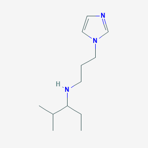 molecular formula C12H23N3 B13273871 [3-(1H-Imidazol-1-yl)propyl](2-methylpentan-3-yl)amine 