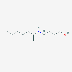 molecular formula C12H27NO B13273930 4-[(Heptan-2-yl)amino]pentan-1-ol 