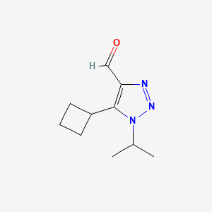 5-Cyclobutyl-1-(propan-2-yl)-1H-1,2,3-triazole-4-carbaldehyde