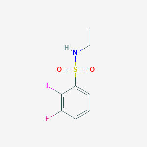 molecular formula C8H9FINO2S B13273979 N-Ethyl-3-fluoro-2-iodobenzene-1-sulfonamide 