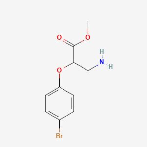 molecular formula C10H12BrNO3 B13274001 Methyl 3-amino-2-(4-bromophenoxy)propanoate 