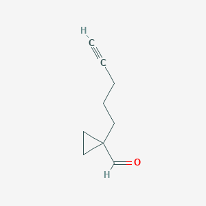 1-(Pent-4-yn-1-yl)cyclopropane-1-carbaldehyde