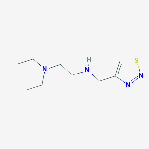 molecular formula C9H18N4S B13274040 [2-(Diethylamino)ethyl](1,2,3-thiadiazol-4-ylmethyl)amine 