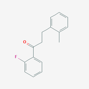 molecular formula C16H15FO B1327408 2'-Fluoro-3-(2-methylphenyl)propiophenone CAS No. 898789-70-3