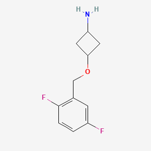 molecular formula C11H13F2NO B13274142 3-((2,5-Difluorobenzyl)oxy)cyclobutan-1-amine 