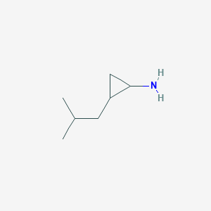 molecular formula C7H15N B13274175 2-(2-Methylpropyl)cyclopropan-1-amine 