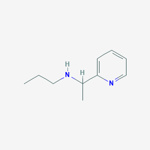 molecular formula C10H16N2 B13274177 Propyl[1-(pyridin-2-YL)ethyl]amine 